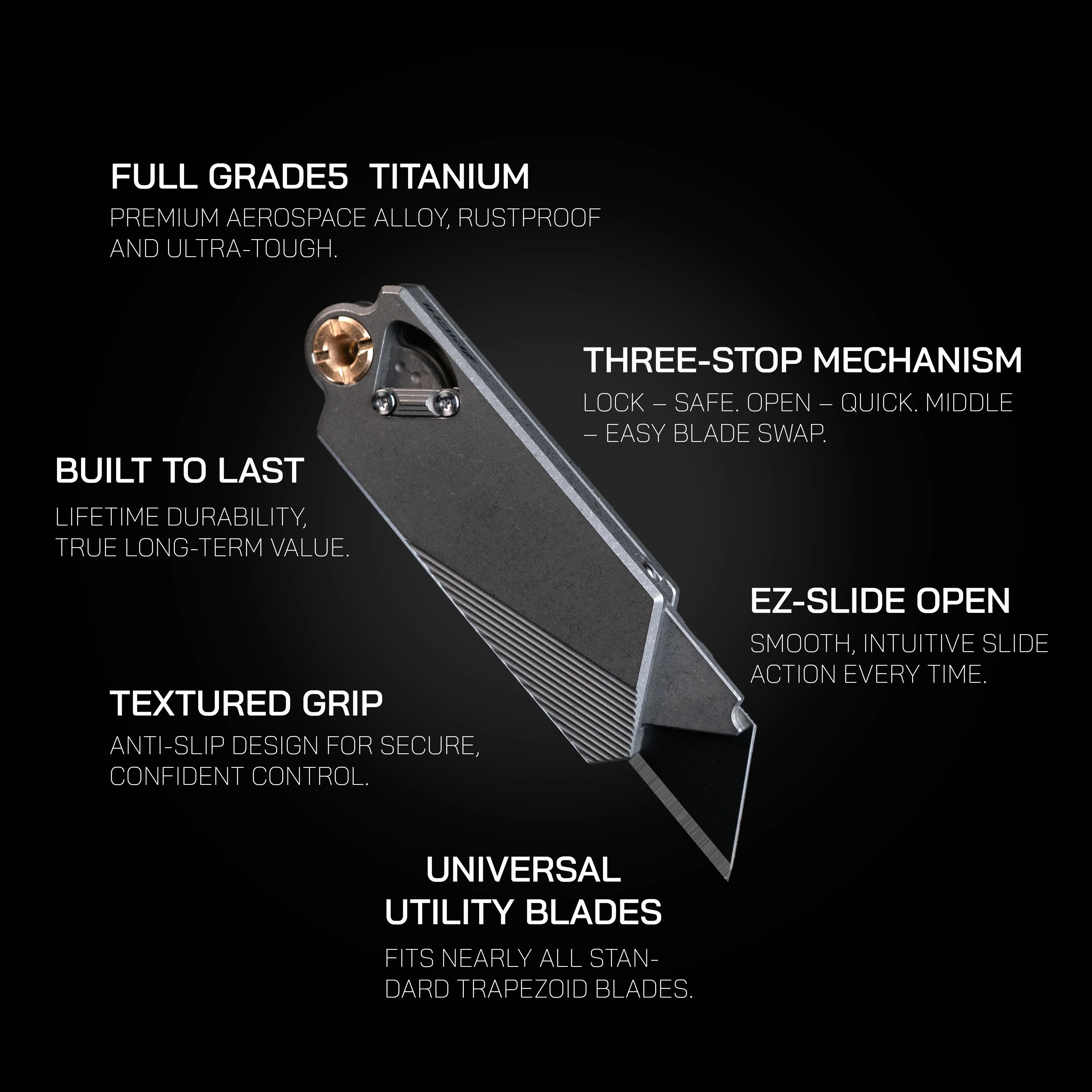 G9 Utility Knife (Titanium/Brass) - Image 3