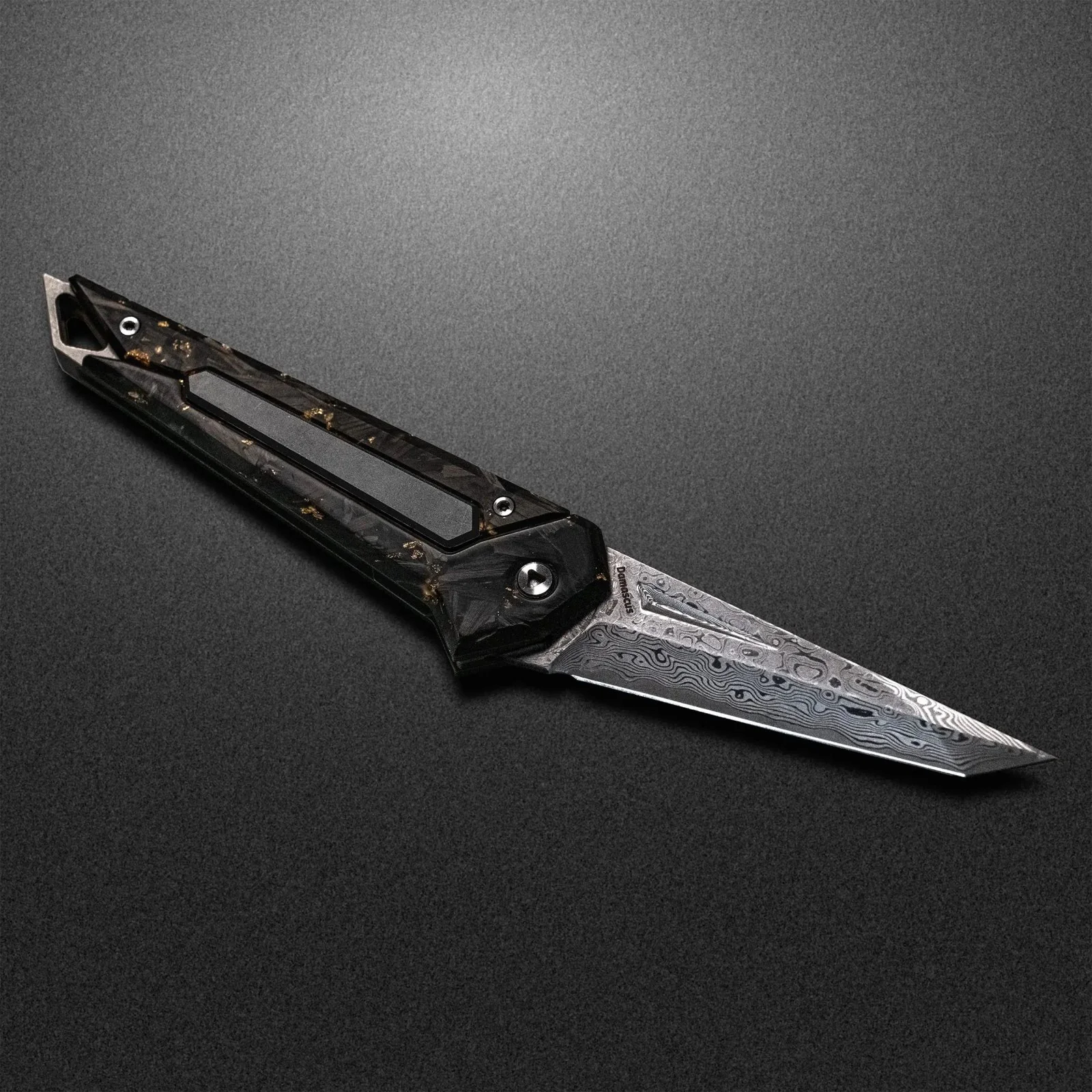 Damascus KAMETA - Gold Foil CF Scales - Image 7