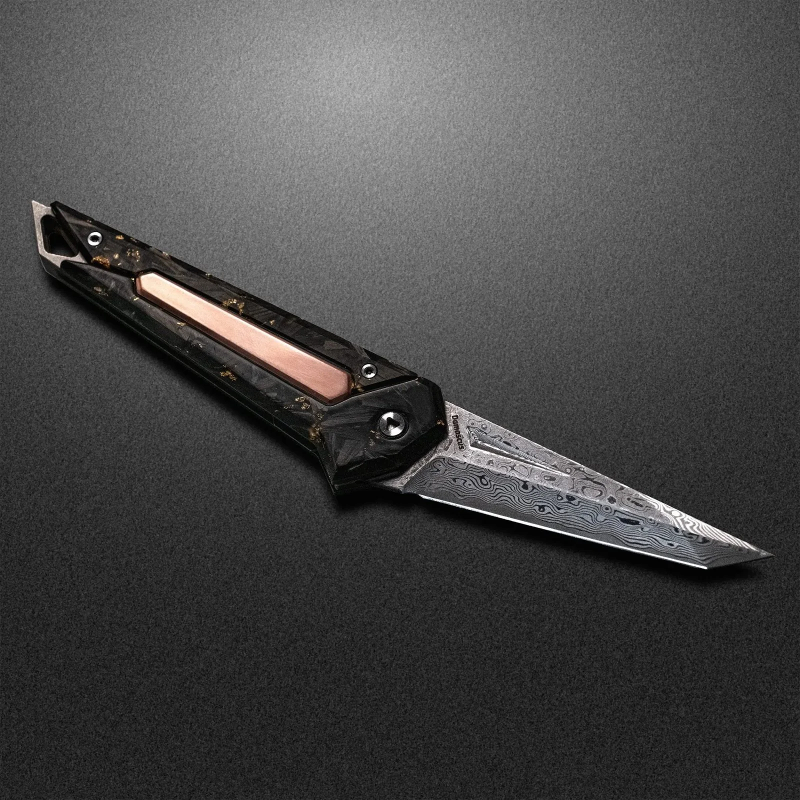 Damascus KAMETA - Gold Foil CF Scales - Image 9