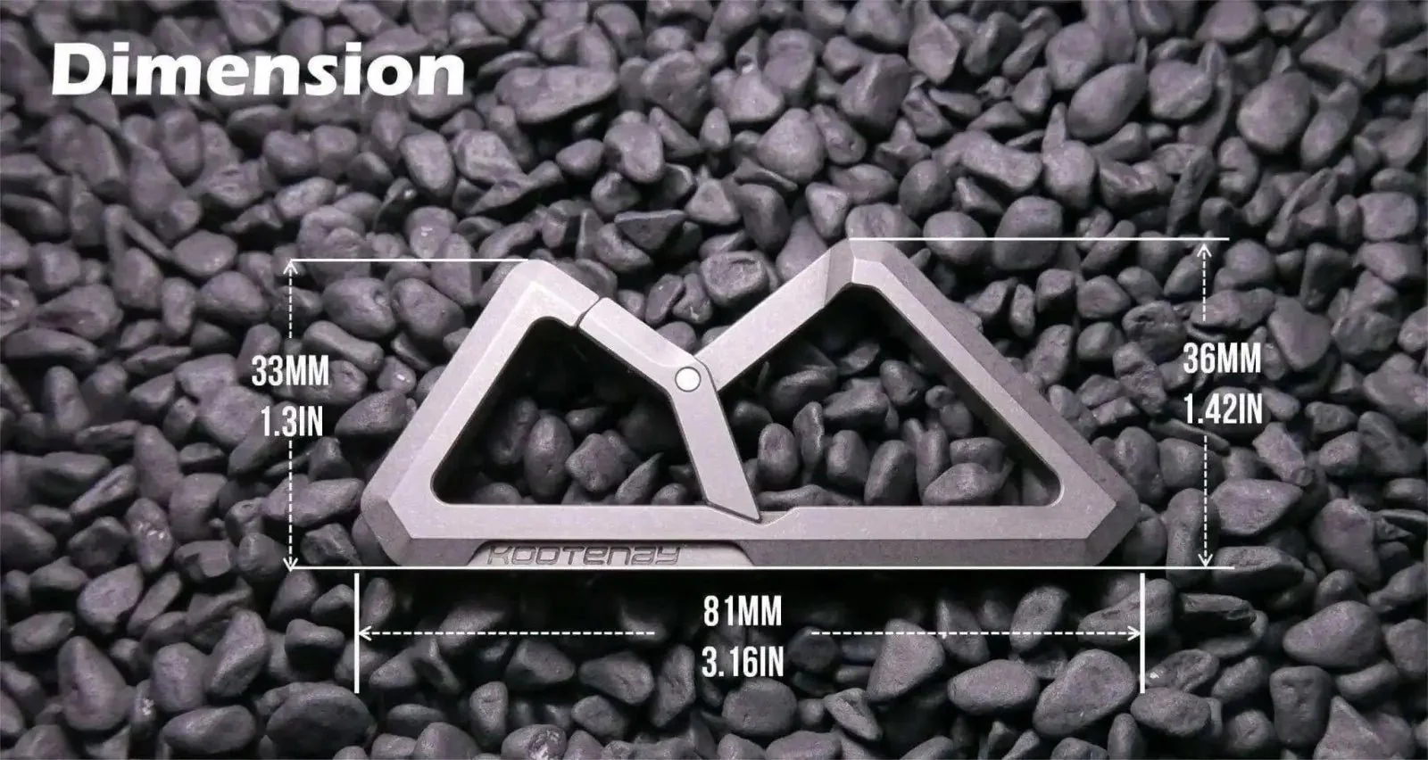 Kootenay Titanium Carabiner With Back Clip - Image 11